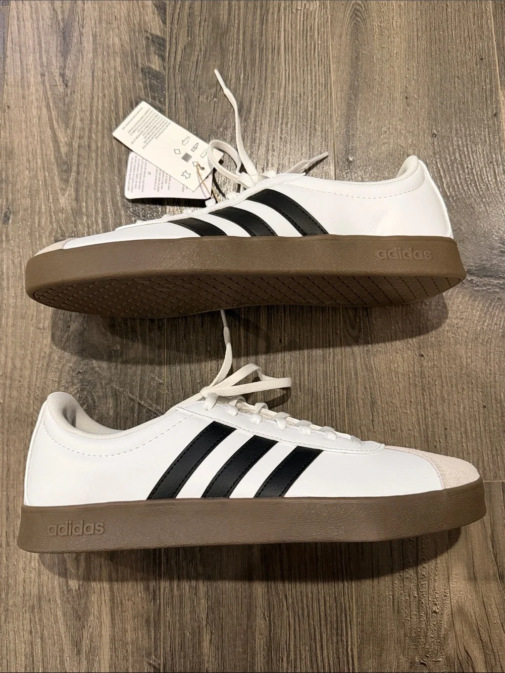 NWT Adidas Court Base Sneakers with Gum Sole